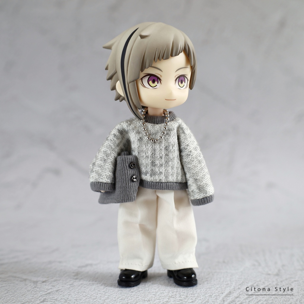 【再販 11/28 20:00~】オビツ11 / チェックジャガードニット&スヌード 2点セット