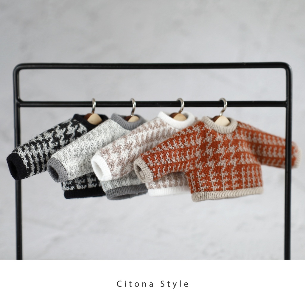 【再販 11/28 20:00~】オビツ11 / チェックジャガードニット&スヌード 2点セット