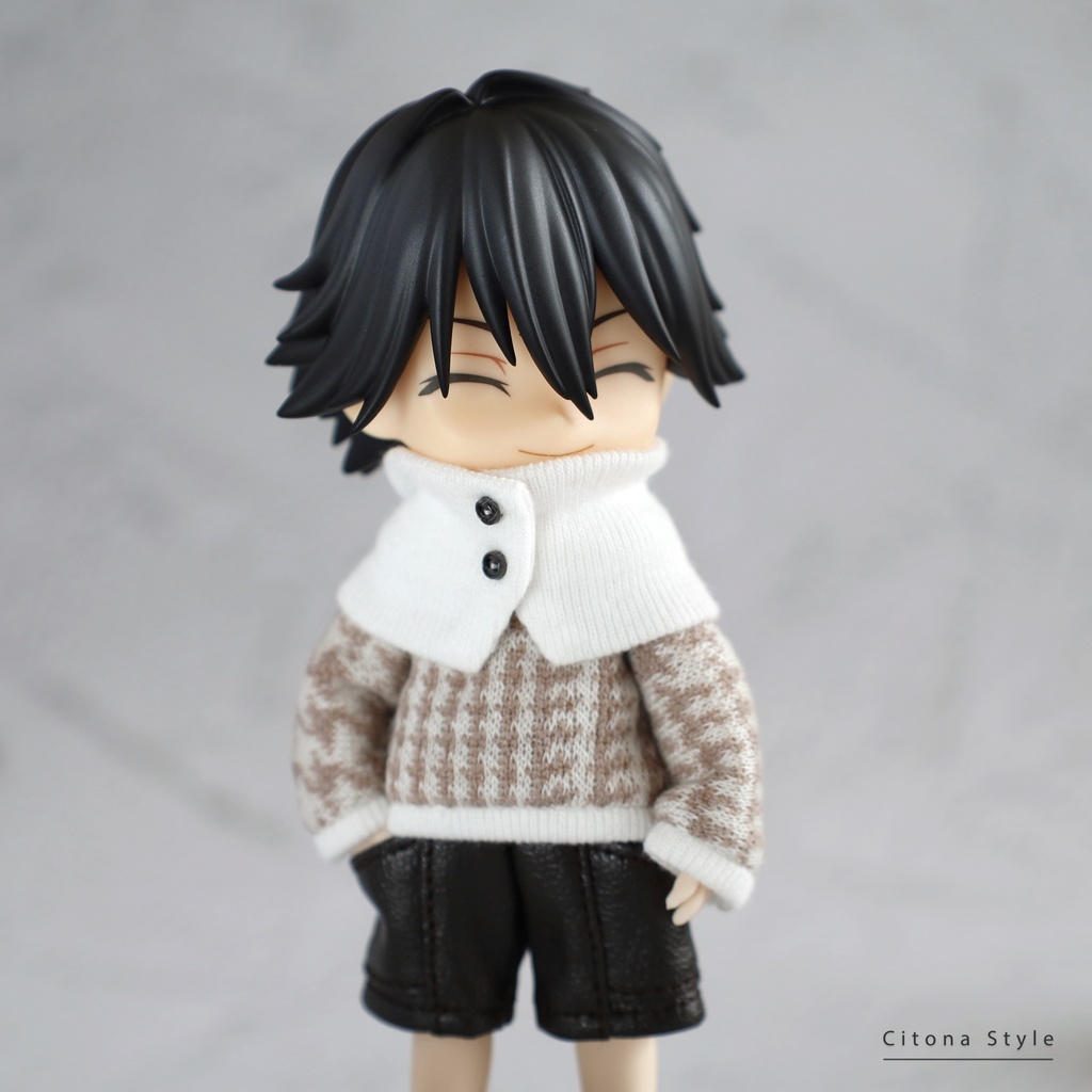 【再販 11/28 20:00~】オビツ11 / チェックジャガードニット&スヌード 2点セット