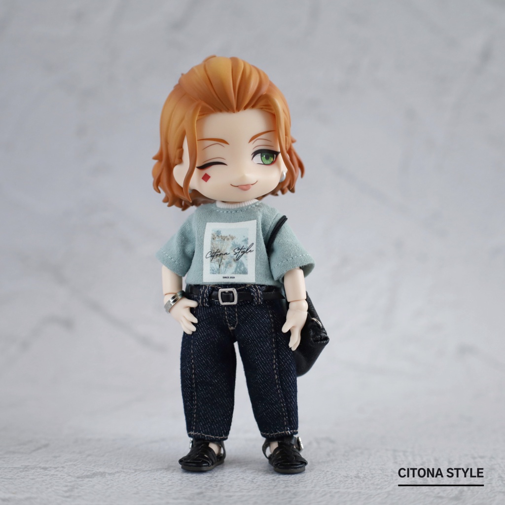 オビツ11 / ベルト付きデニムカーブパンツ 2サイズ