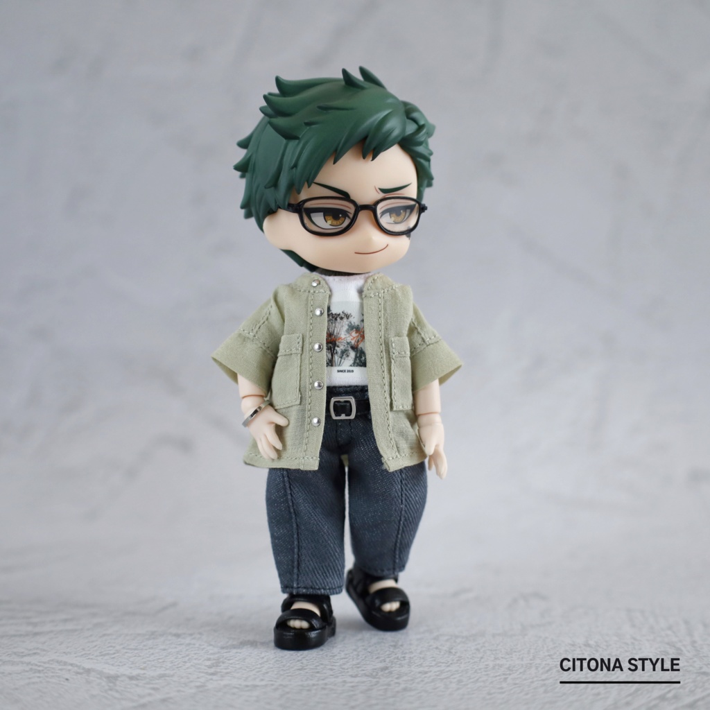 オビツ11 / ベルト付きデニムカーブパンツ 2サイズ