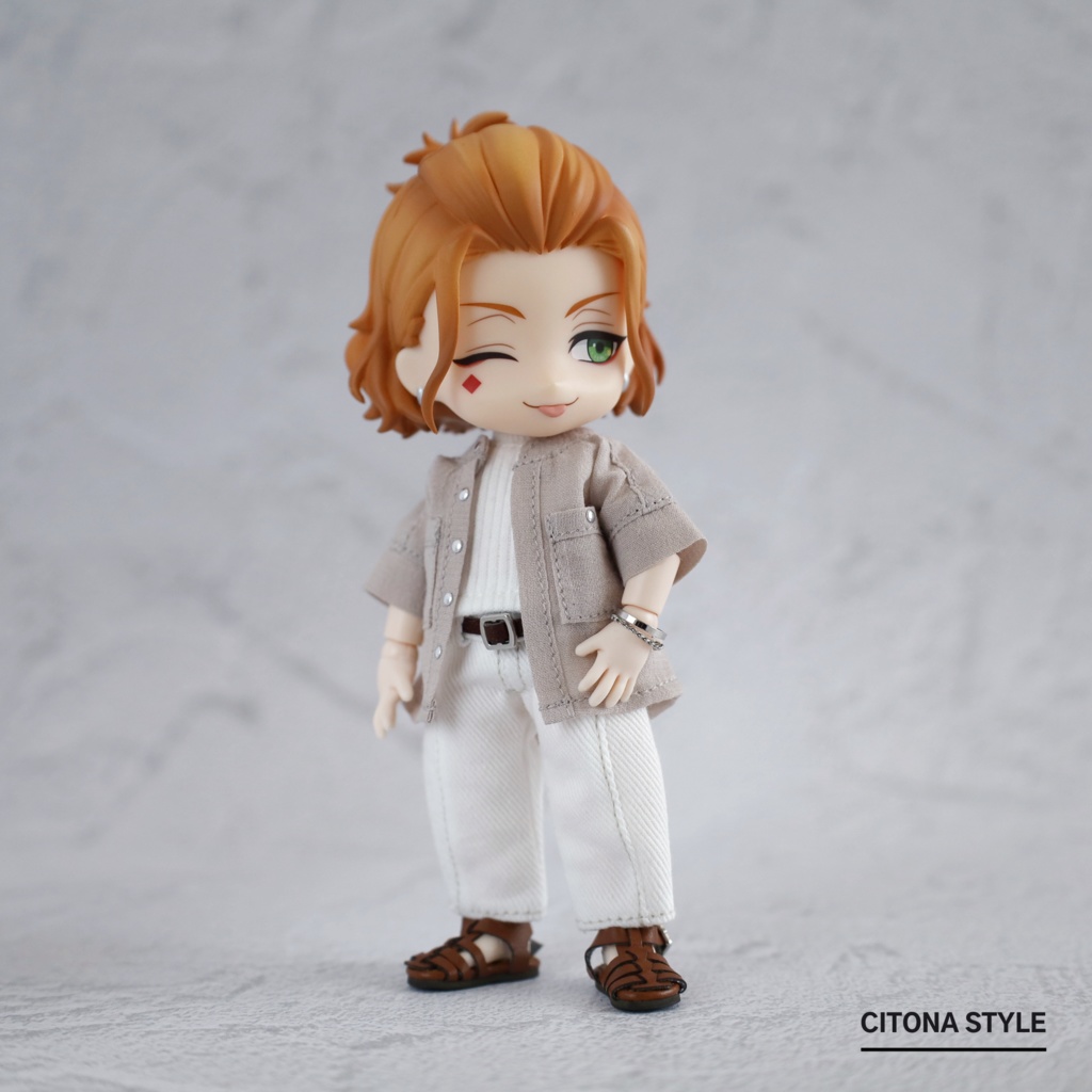 オビツ11 / ベルト付きデニムカーブパンツ 2サイズ