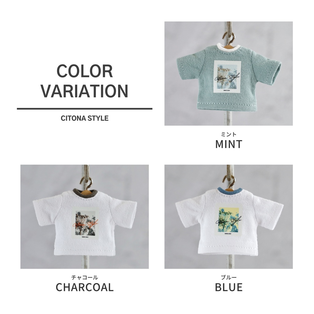 オビツ11 / フラワーフォトプリントTシャツ