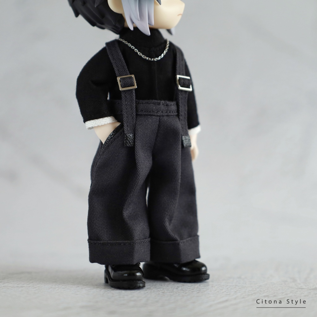 オビツ11 / ハイネックカットソー&サスペンダーワイドパンツ 2点セット 2サイズ