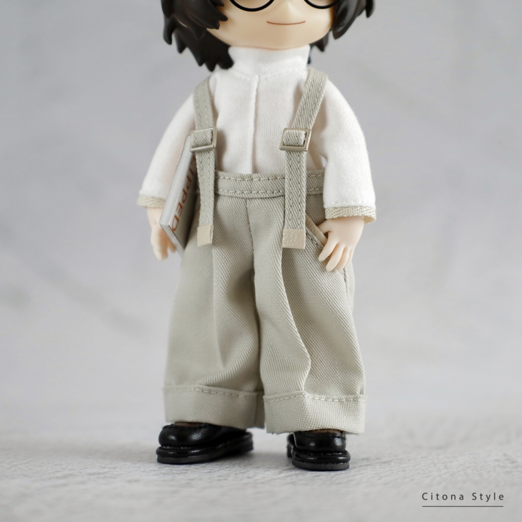 オビツ11 / ハイネックカットソー&サスペンダーワイドパンツ 2点セット 2サイズ