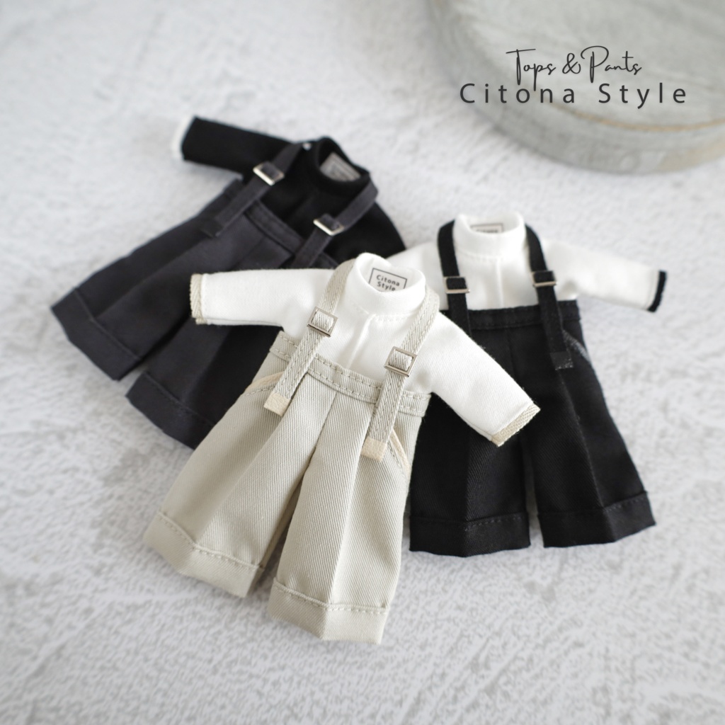 【新作販売 9/29 20:00～】オビツ11服 / ハイネックカットソー&サスペンダーワイドパンツ 2点セット 2サイズ