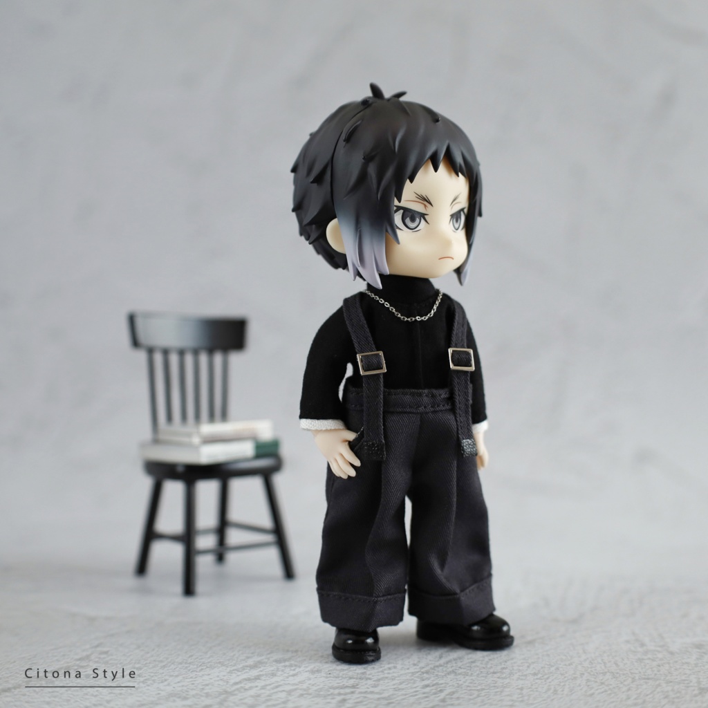 オビツ11 / ハイネックカットソー&サスペンダーワイドパンツ 2点セット 2サイズ