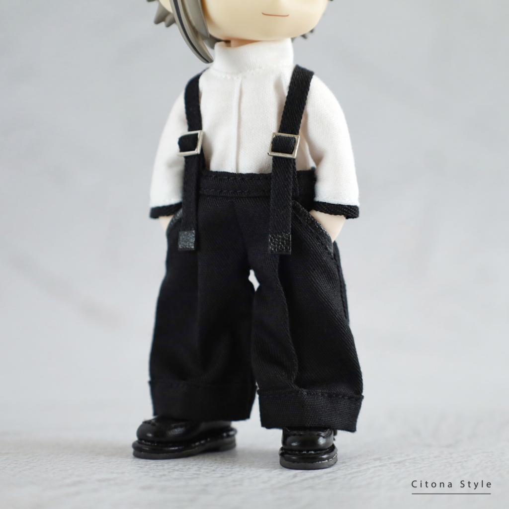 オビツ11 / ハイネックカットソー&サスペンダーワイドパンツ 2点セット 2サイズ