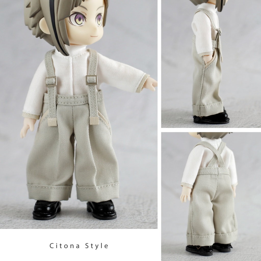 オビツ11 / ハイネックカットソー&サスペンダーワイドパンツ 2点セット 2サイズ