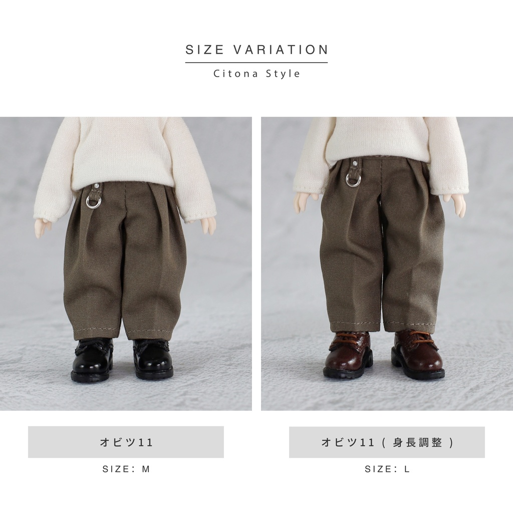 【新作販売 12/23 20:00~】オビツ11 / 2タックテーパードパンツ