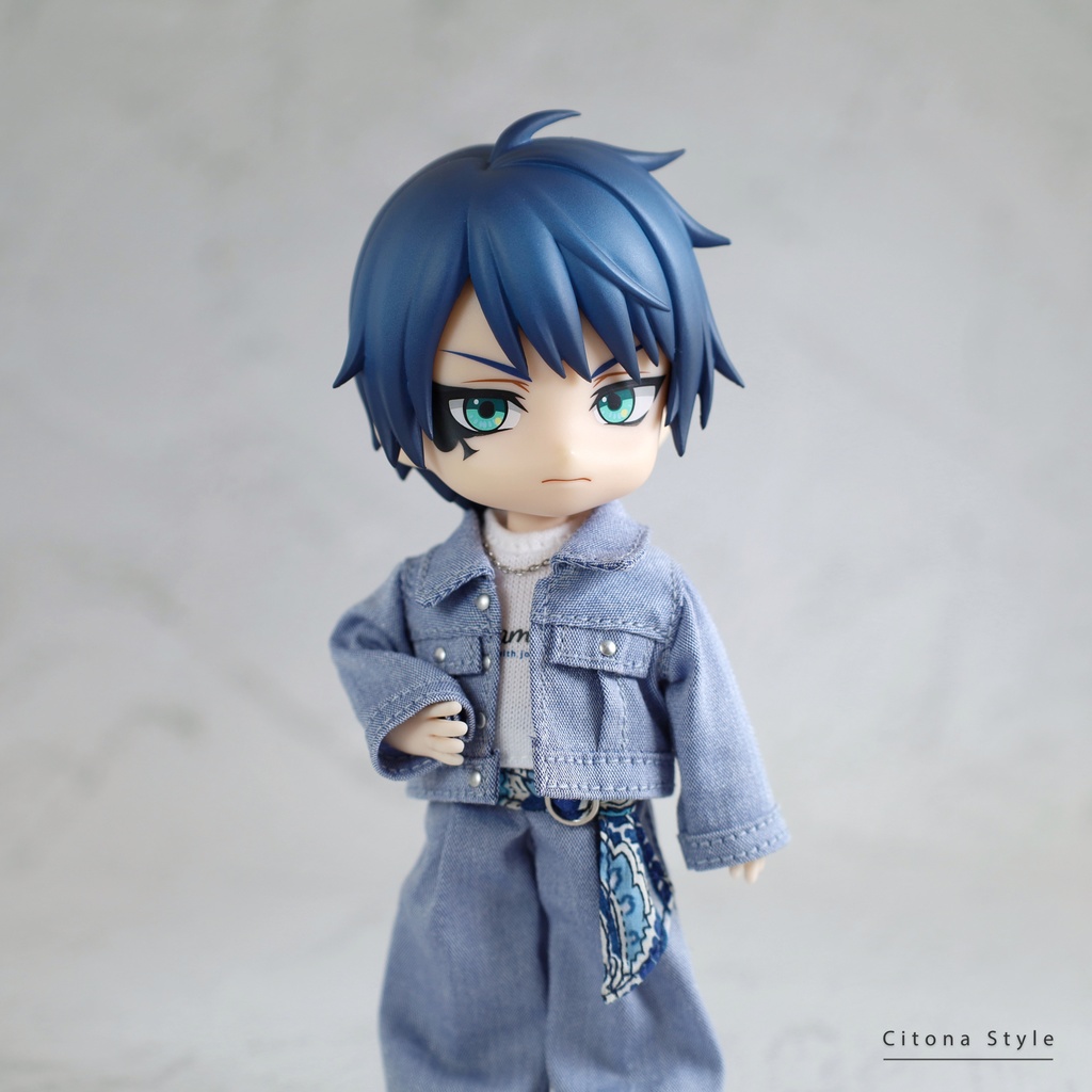 【再販 3/28 20:00~】オビツ11 / トラッカージャケット+ロゴカットソー+スカーフベルト付きワイドパンツ 3点セット