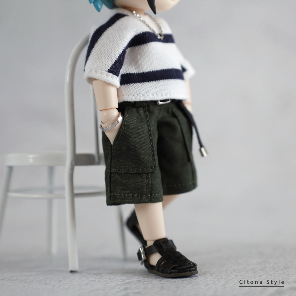 【新作販売 4/27 20:00~】オビツ11 / ベルト付きベイカーハーフパンツ