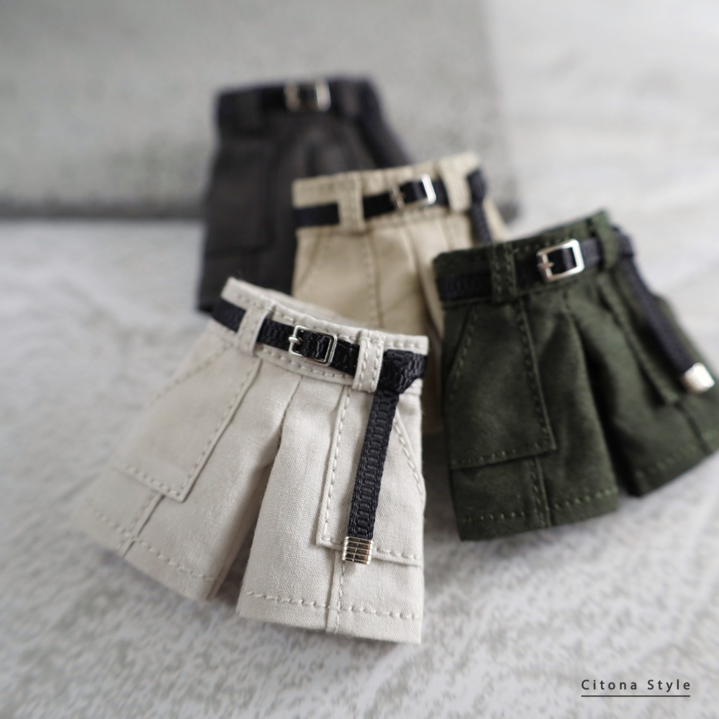 【新作販売 4/27 20:00~】オビツ11 / ベルト付きベイカーハーフパンツ