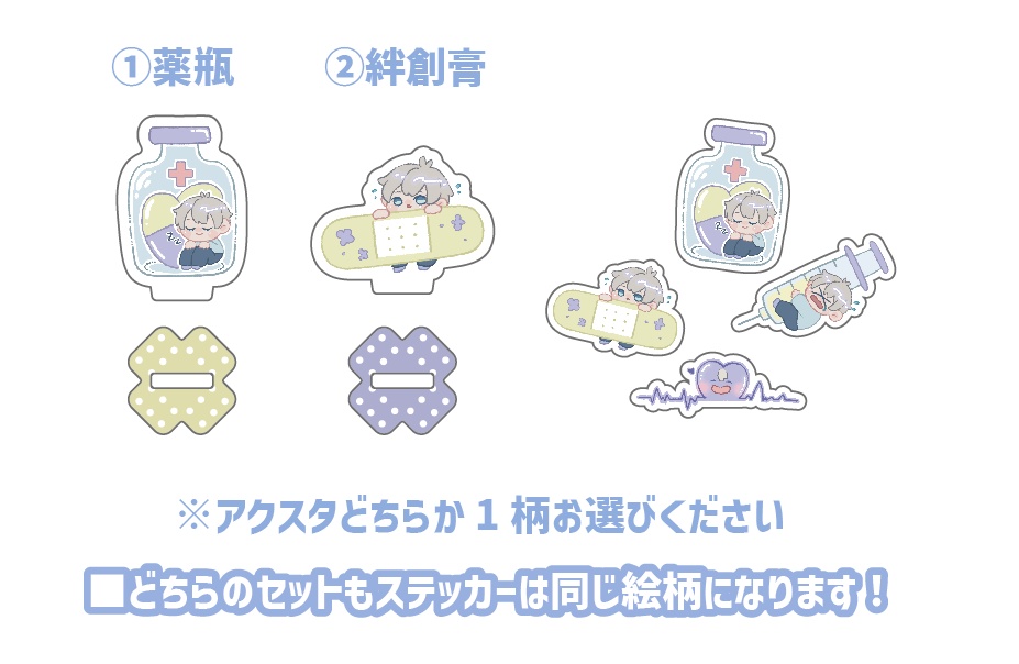 ミニアクスタ＆ステッカーセット