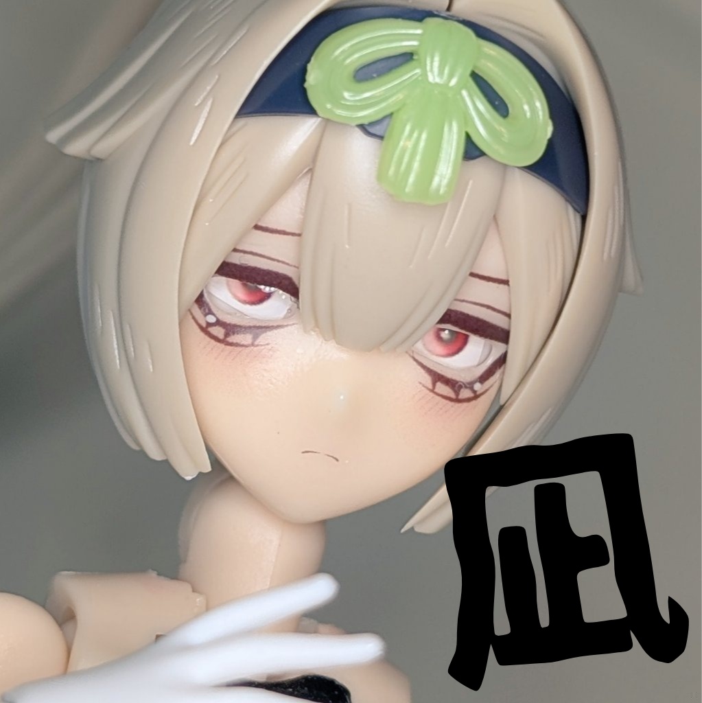 メガミ朱羅用フェイスパーツ【風律】シリーズ