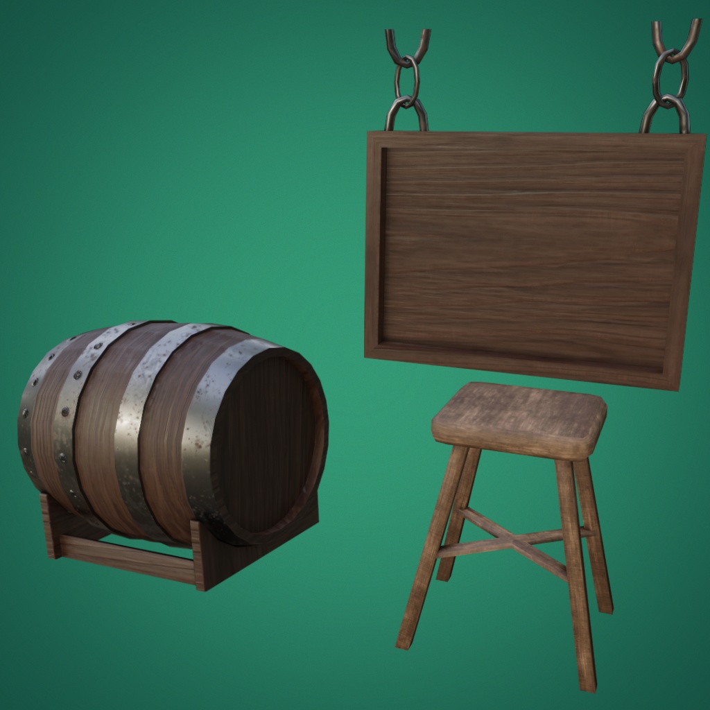 Simple Medieval Prop Pack - 中世モデルパック