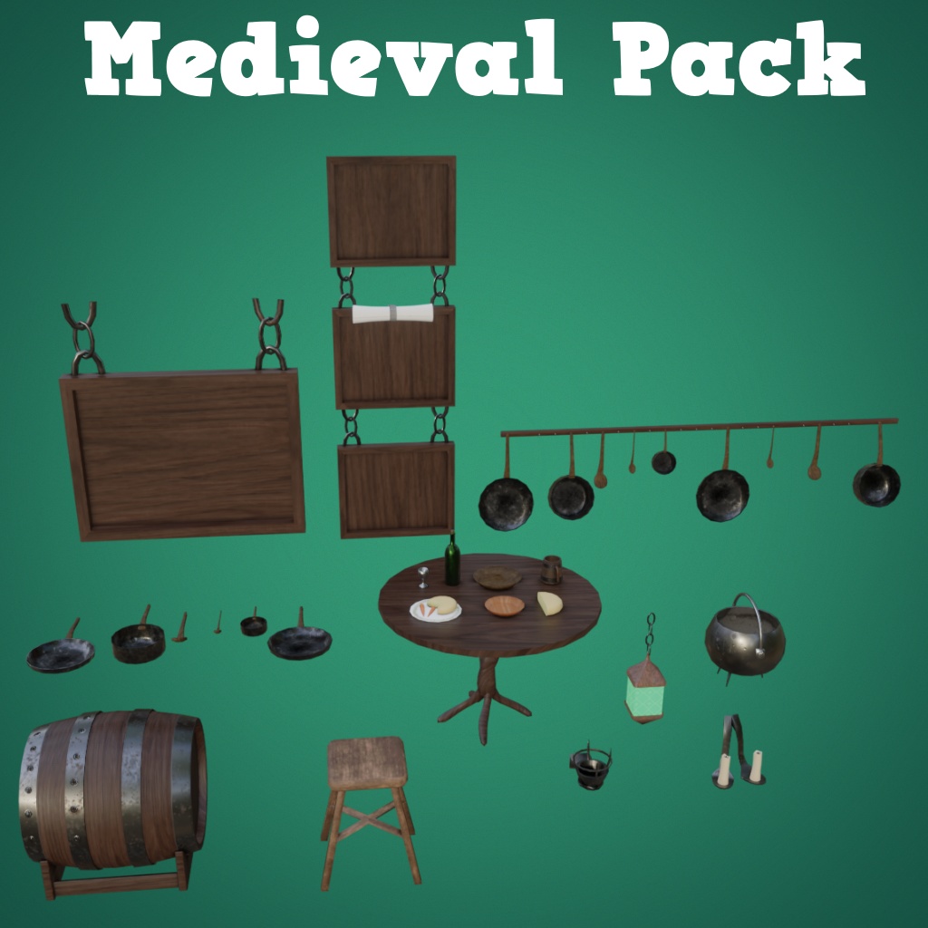 Simple Medieval Prop Pack - 中世モデルパック