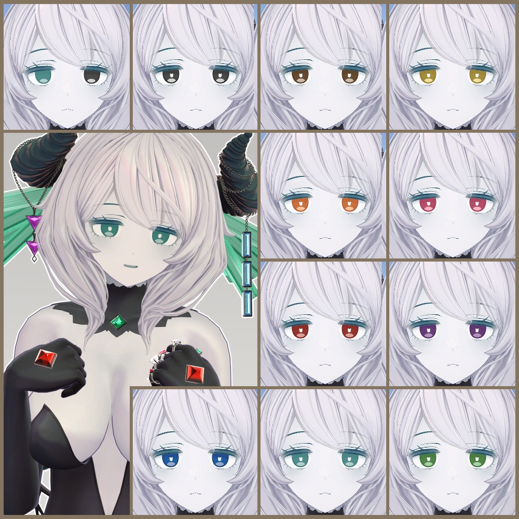 【無料/Free】ステッチアイテクスチャ【ベリル・痩悟・九怨(クオン)・トルーシェ向け】