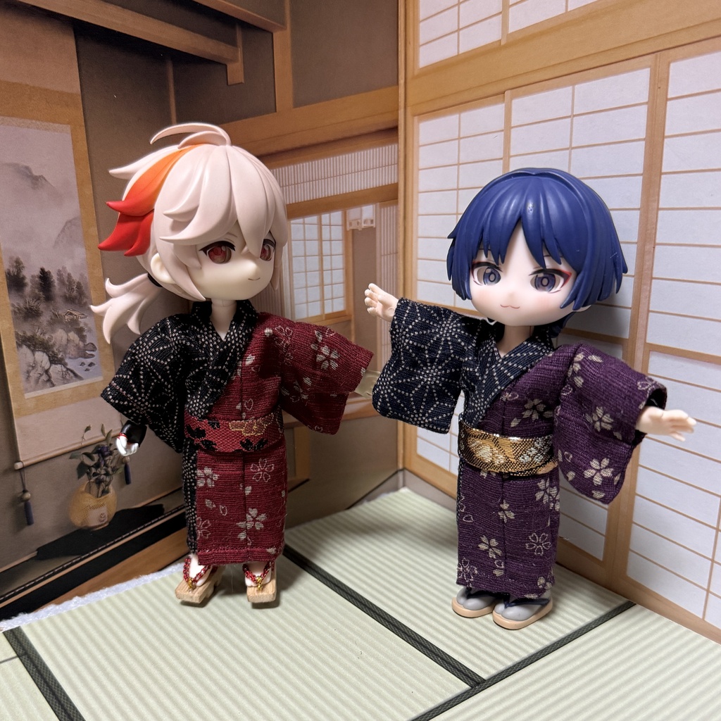 1/12ドールサイズ 着物+帯セット