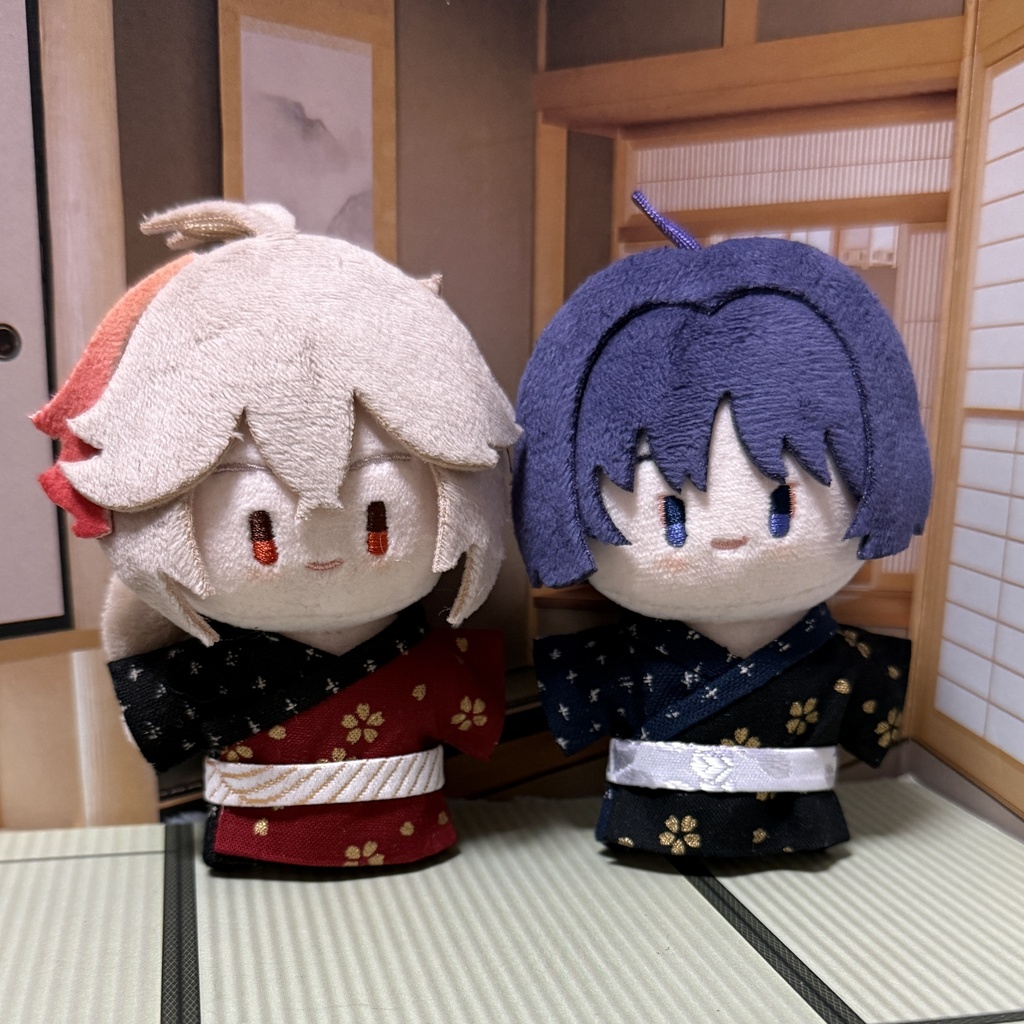 ぬいぐるみ用着物+帯セット、袴【原神 雨中嬉楽ぬいぐるみ 10cmぬい】