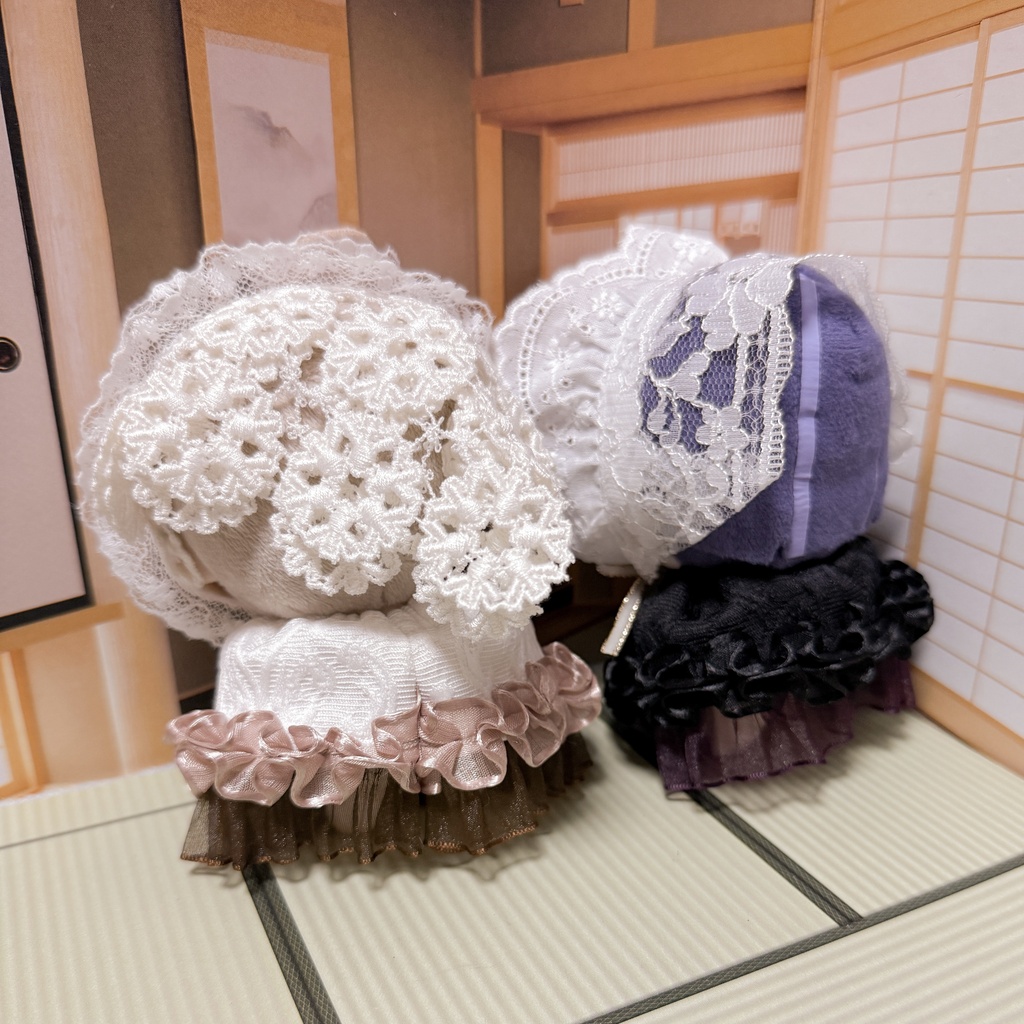 ぬいぐるみ用バブーシュカ、ボンネット【原神 雨中嬉楽ぬいぐるみ 10cmぬい】