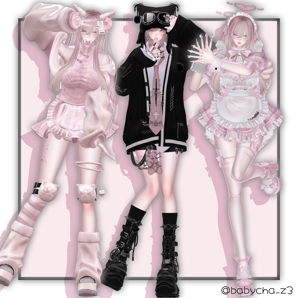 【Free/無料あり】🖤Blue3 Pose Set vol.1🖤15種類