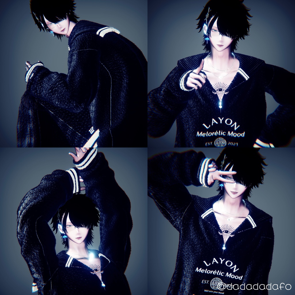 【Free/無料あり】🖤Blue3 Pose Set vol.1🖤15種類