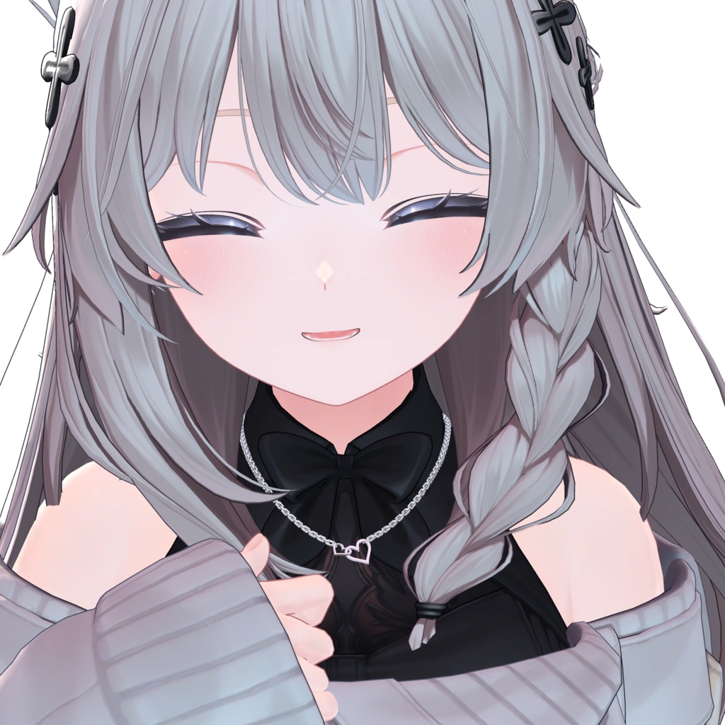 【VRChat】Heart & Clover Chain Necklace