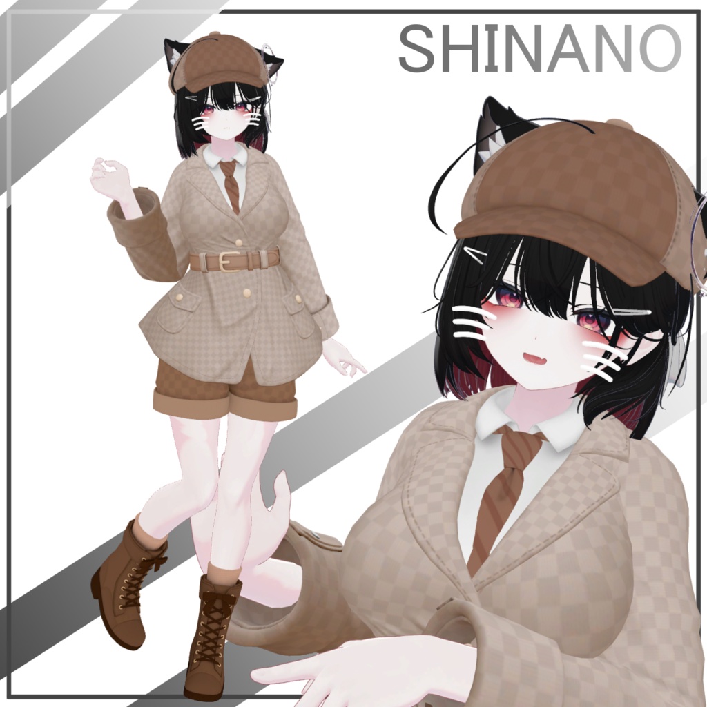 【発売記念セール中】【VRChat向け衣装】探偵服