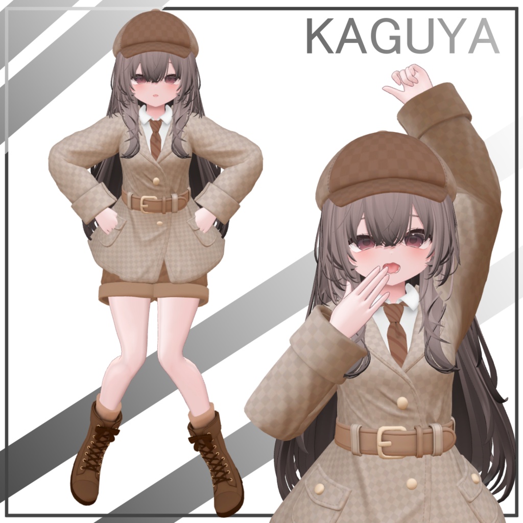 【4アバター対応VRChat向け衣装】探偵服