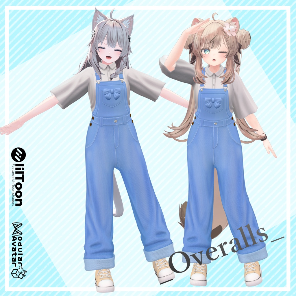 🐶【無料(期間限定)】【4アバター対応】Overalls