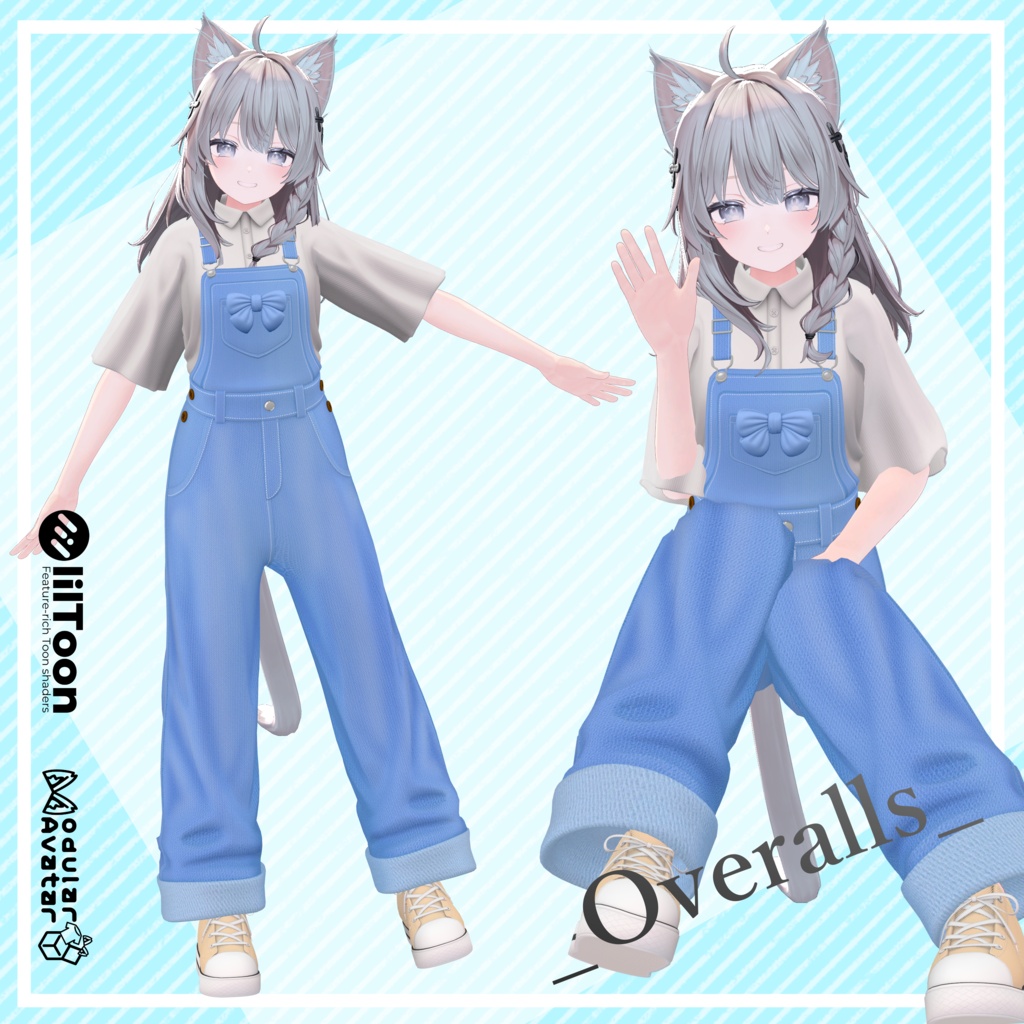 🐶【無料(期間限定)】【4アバター対応】Overalls