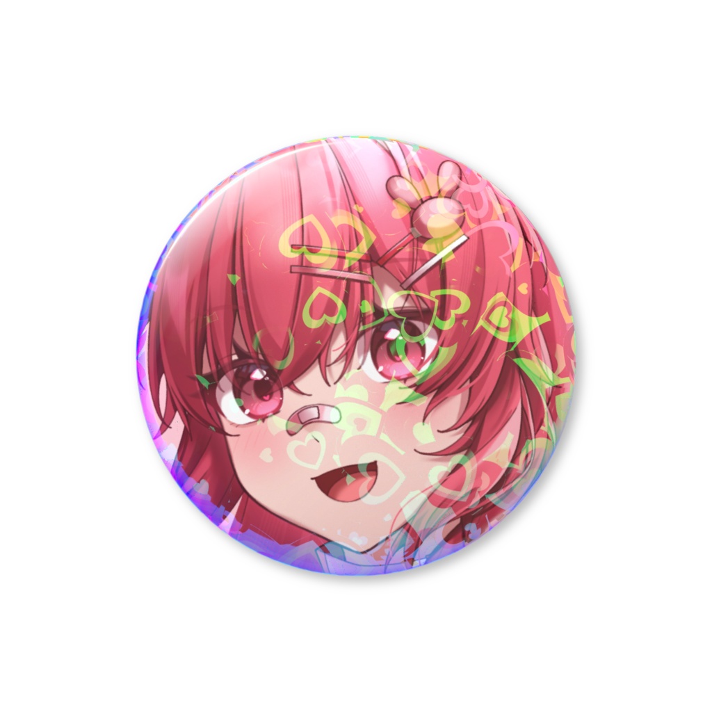 かもとも花5周年 ホログラム缶バッジ