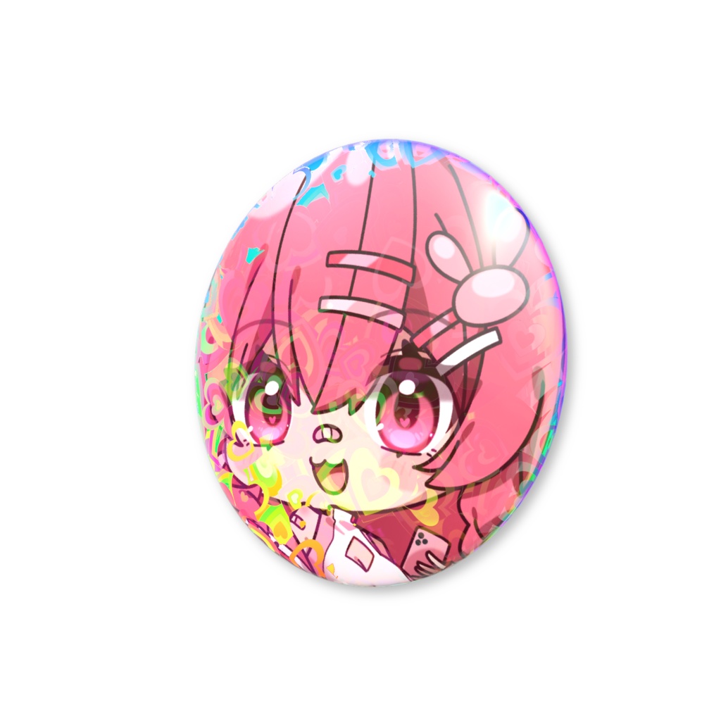 かもとも花5周年 ホログラム缶バッジ2