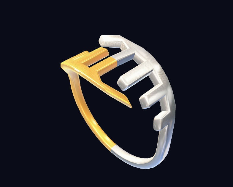 塩基配列みてぇな形の指輪