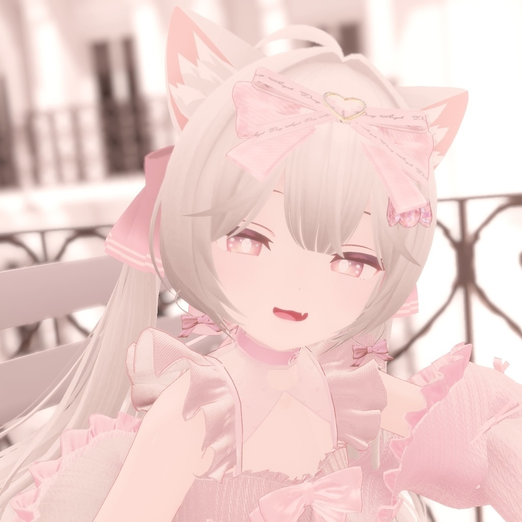 【MA・PB設定済】ゆらゆらハートリボンピアス