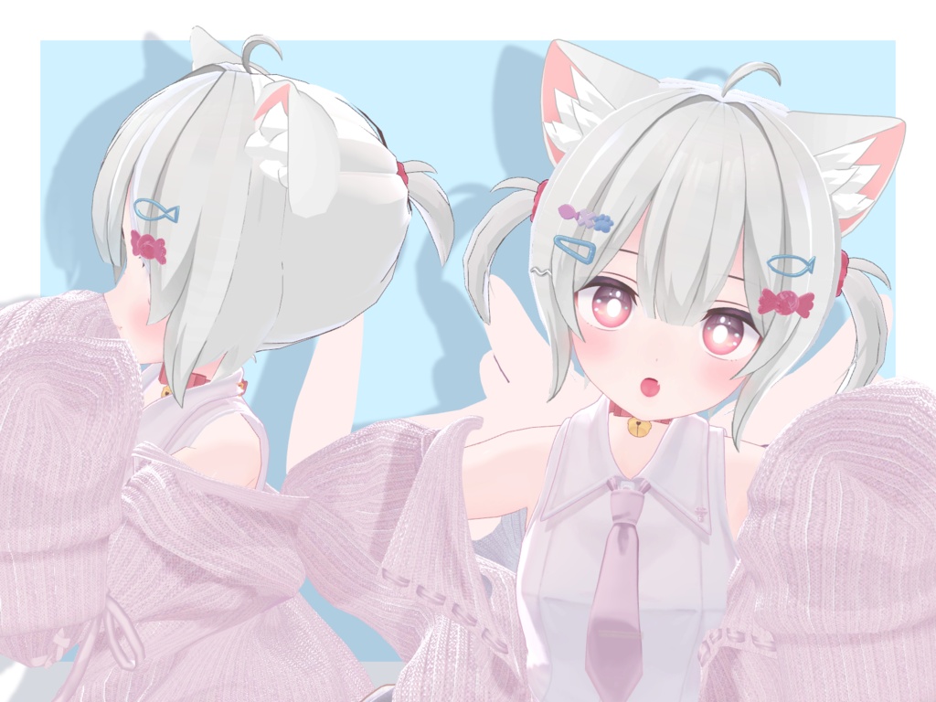【セール中!】ちびポニテ&ツインテせっと!【ラスクちゃん専用】