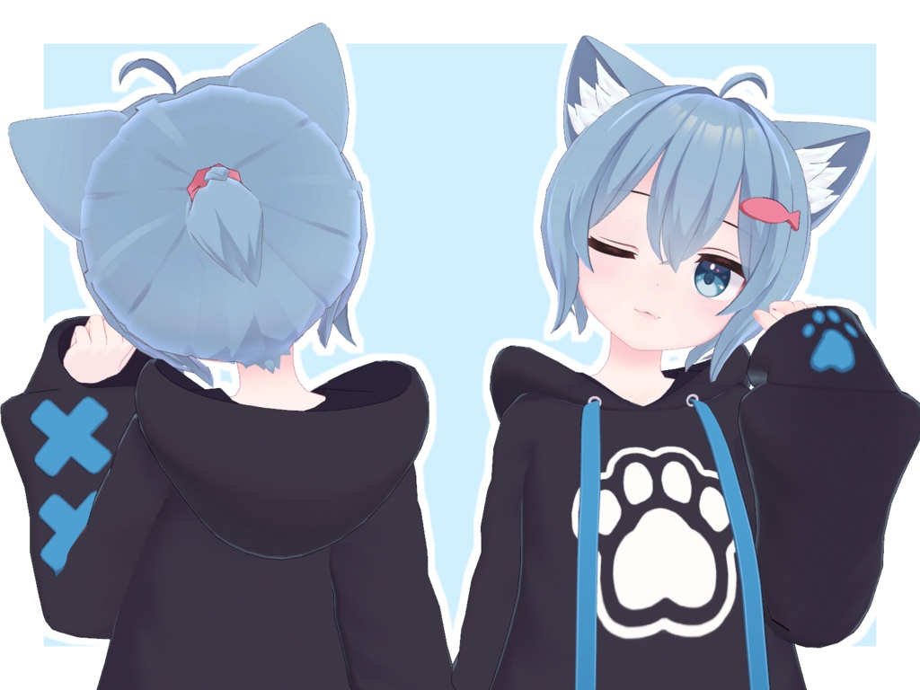 【セール中!】ちびポニテ&ツインテせっと!【ラスクちゃん専用】