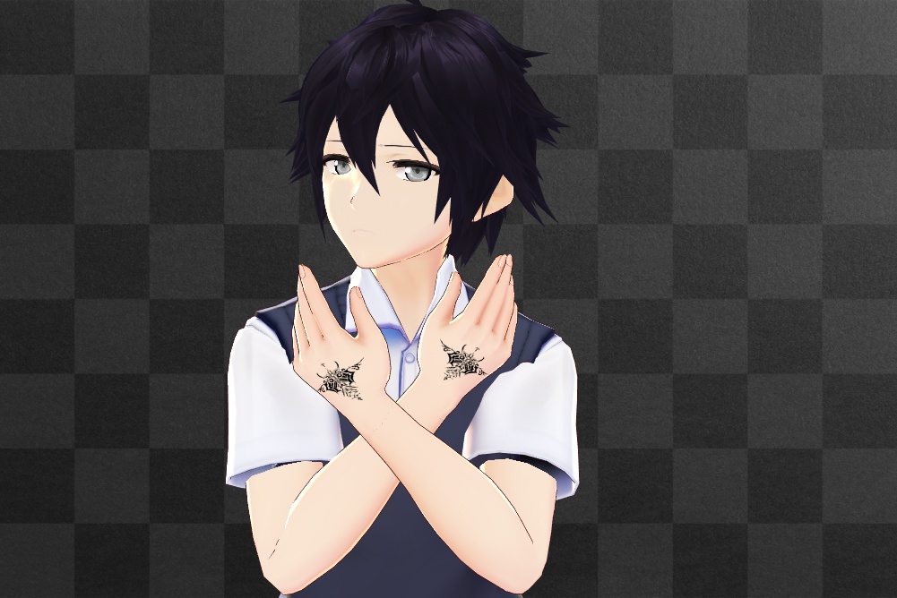 VRoidテクスチャ 中二病的タトゥー 手の甲