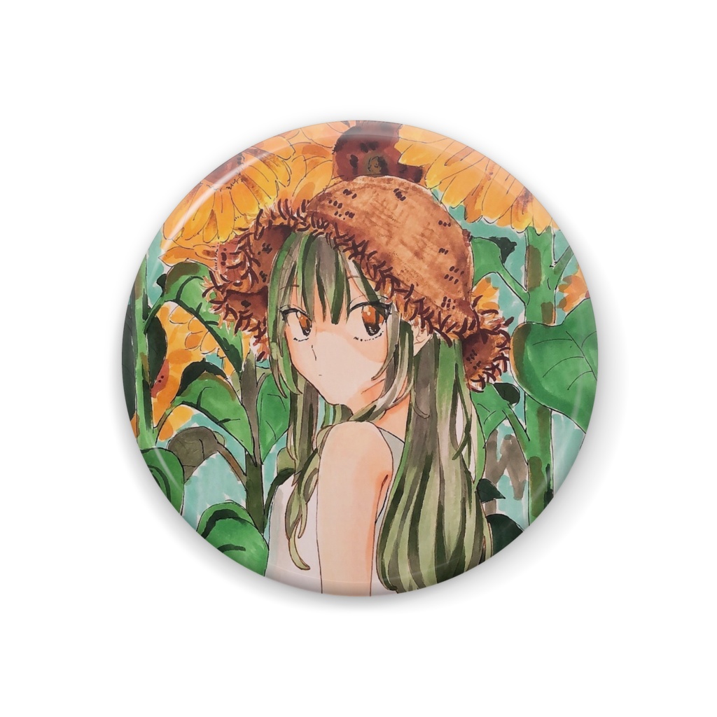 向日葵ちゃん缶バッジ/丸