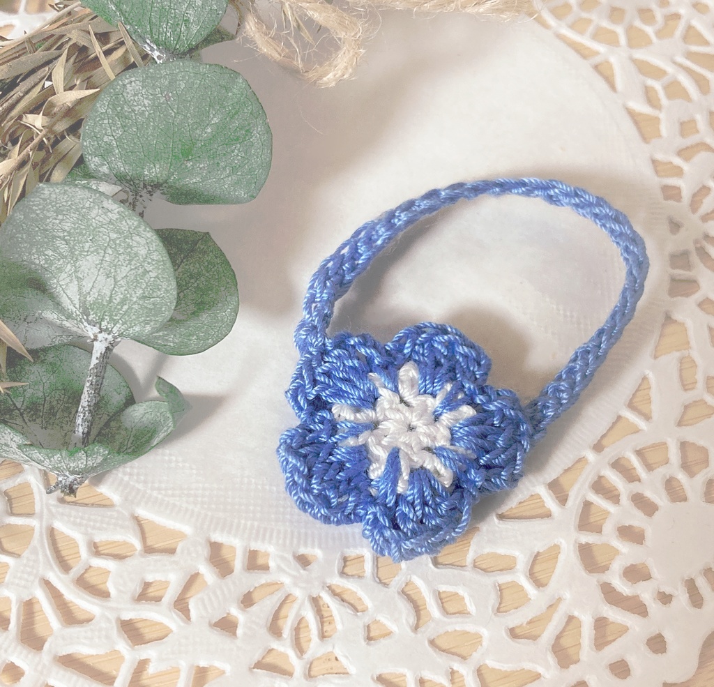 ネモフィラのモチーフとバッグ