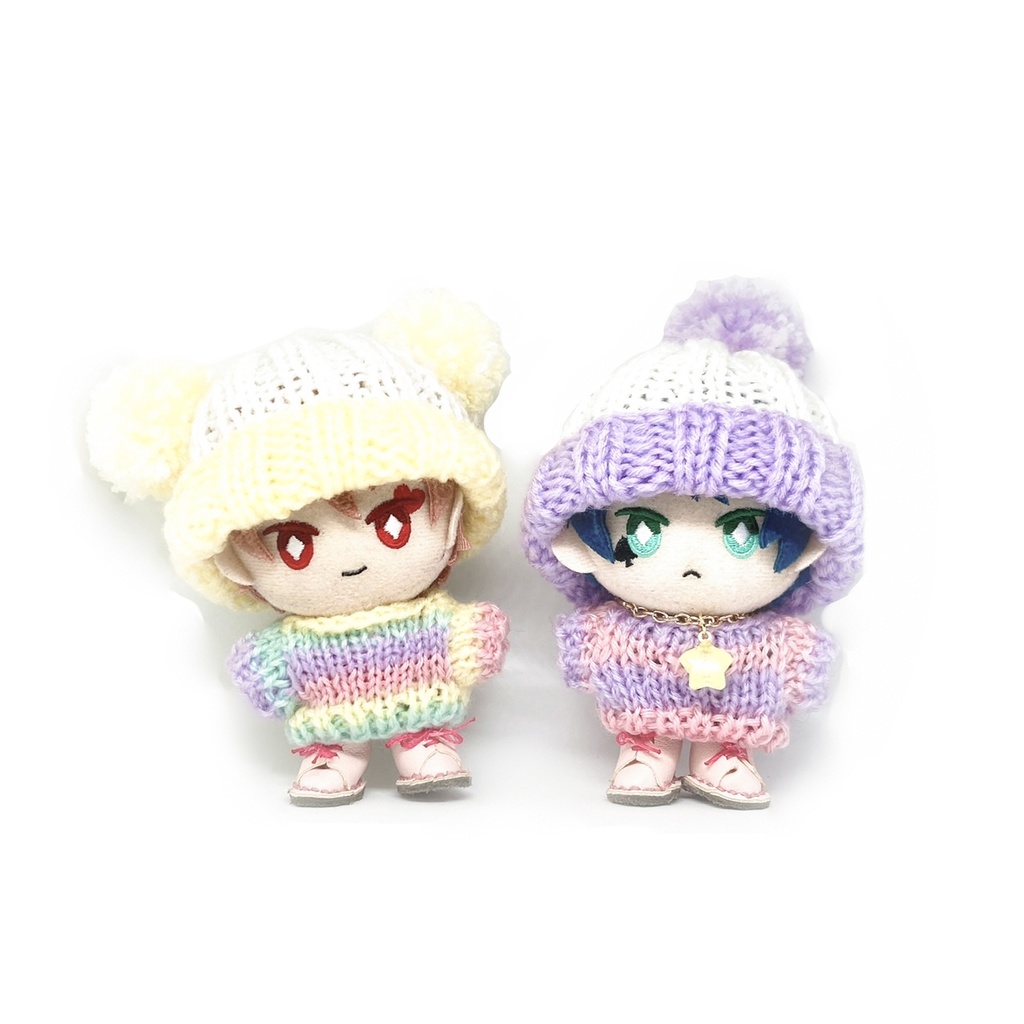 ゆめかわ・虹色ニットコーデ