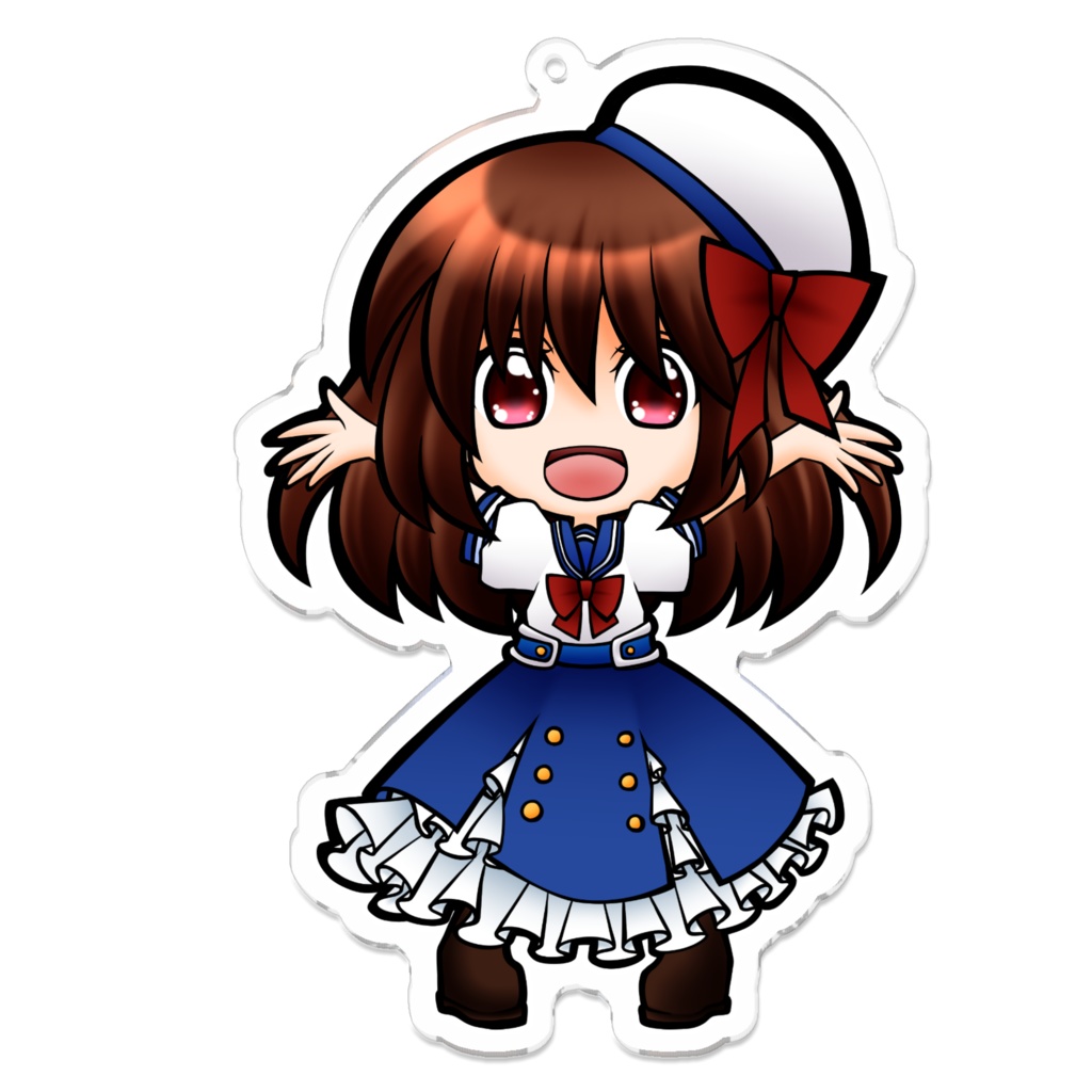 夏服な浅音さんのアクリルキーホルダー