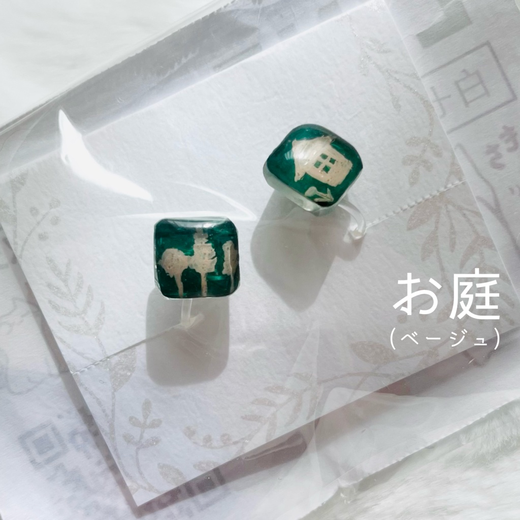 UVレジン樹脂イヤリング