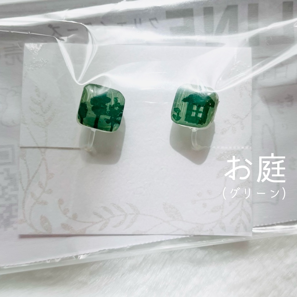 UVレジン樹脂イヤリング