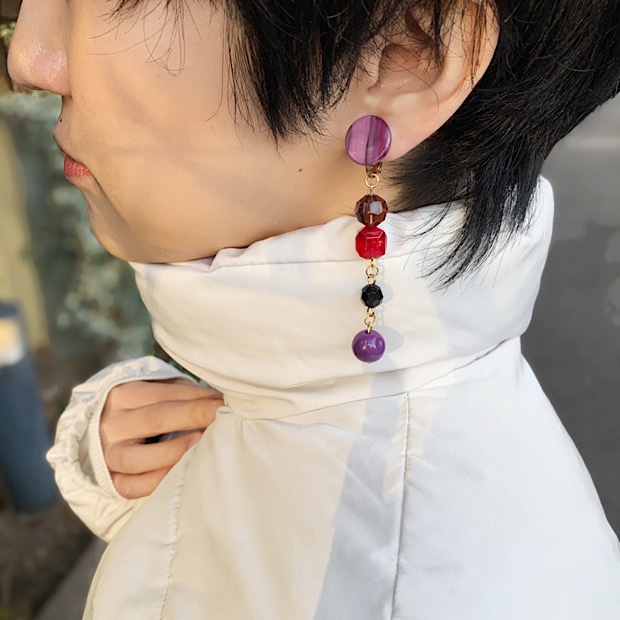 Bad Ass Temple // Image earrings // Only one (purple)