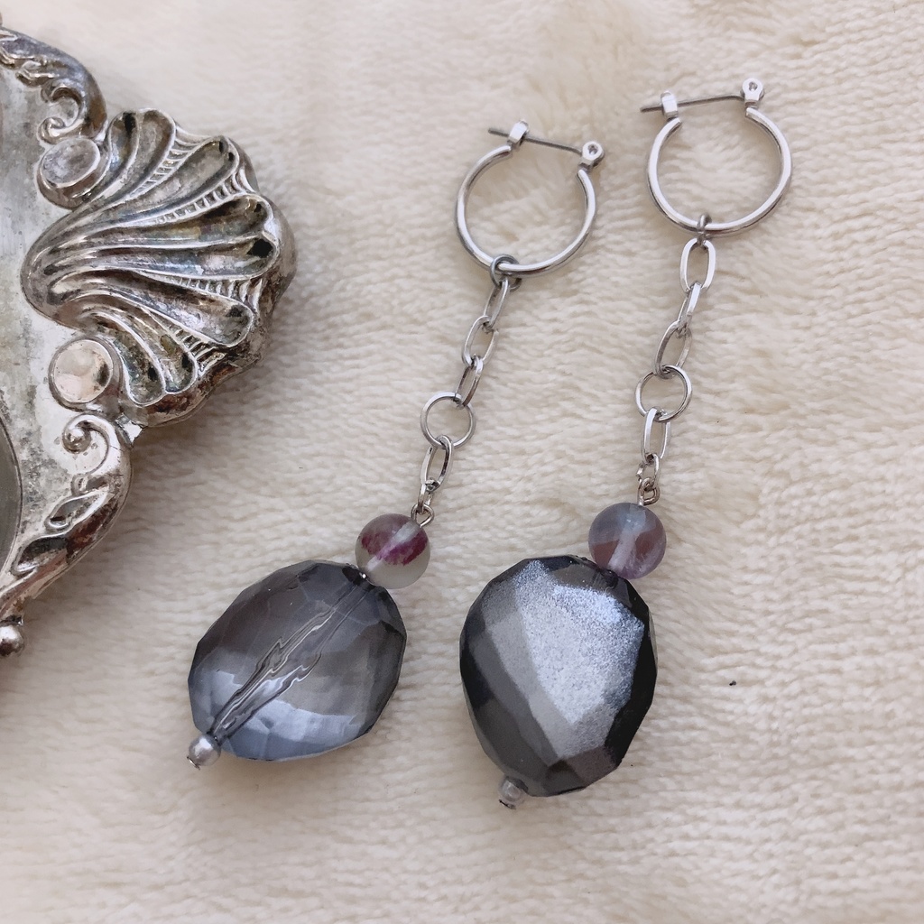 麻天狼 // Image pierce & earrings // Only one (smokey)