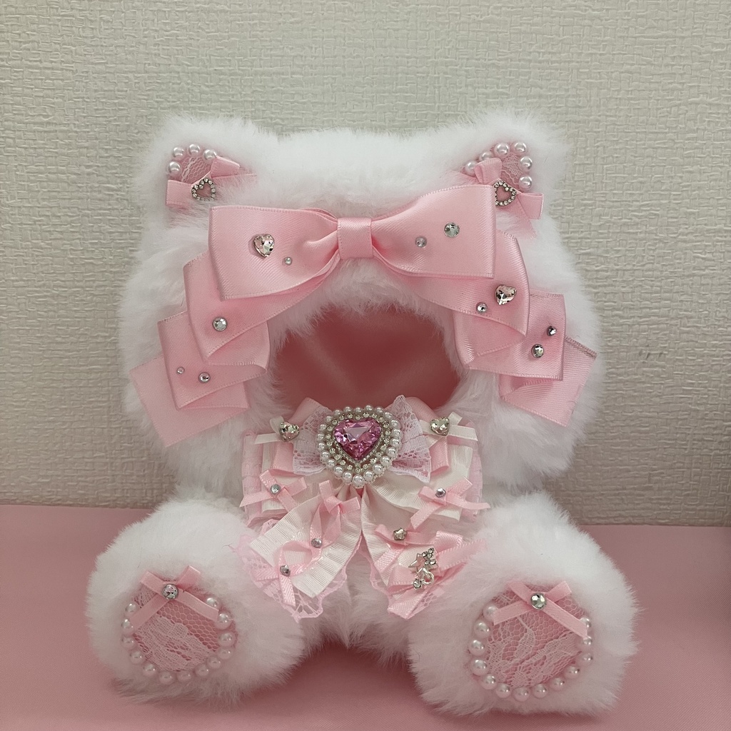 おすわりぬい服 ぬい服 ちびぐるみサイズ 地雷系ねこ