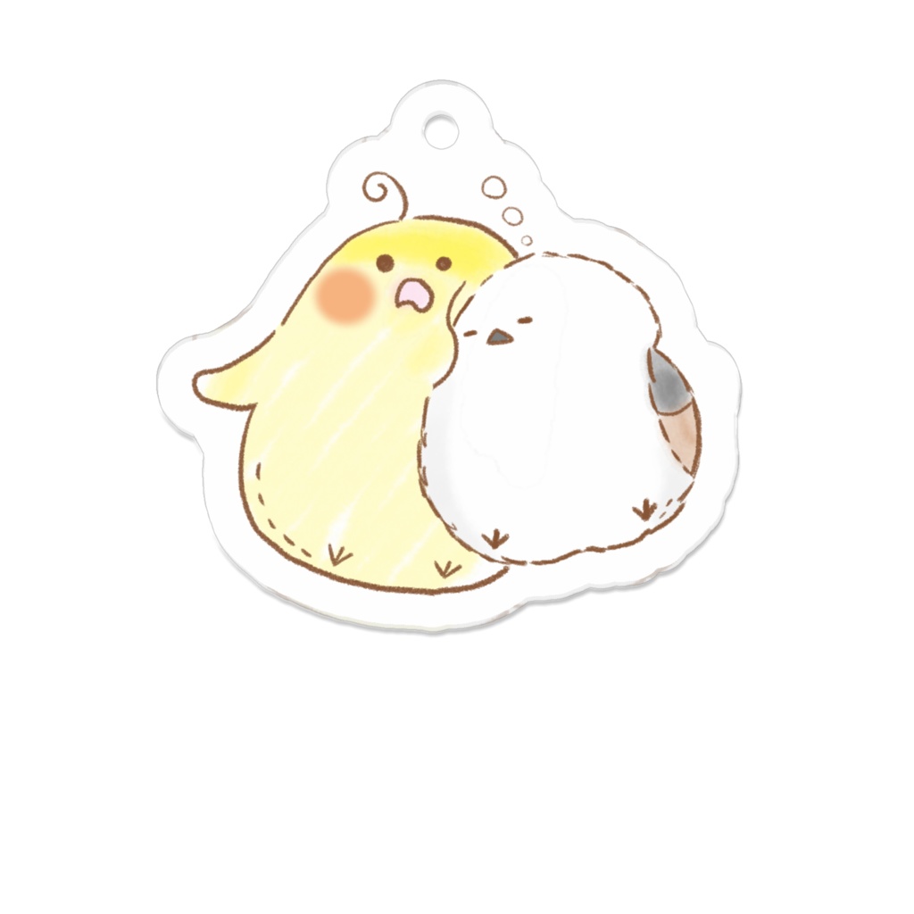 お休みエナガさん アクリルキーホルダー