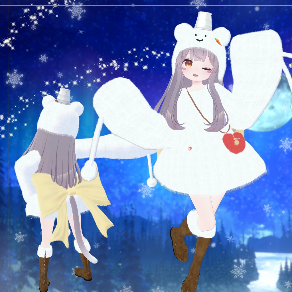 【ミルク】もこもこおでかけ雪だるま⛄